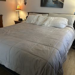 King Size Bed With Bookcase Headboard 