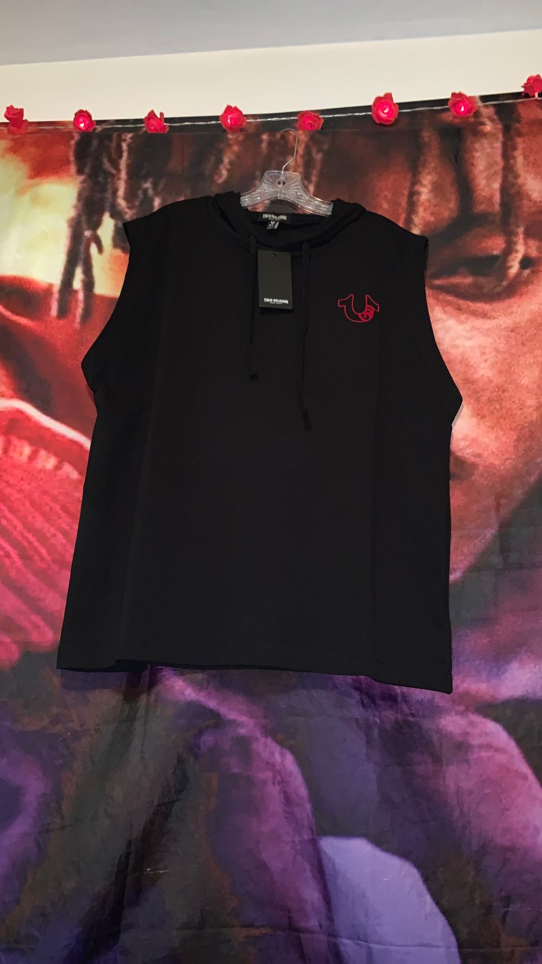 True Religion Sleeveless Tank Hoody