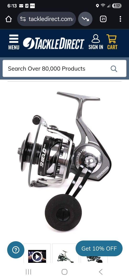 New Tsunami TSSHD6000 Shield Saltwater Fishing Spinning Reel