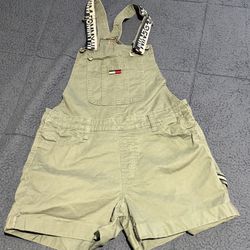 Tommy Hilfiger Olive Green Shortalls — Size 4