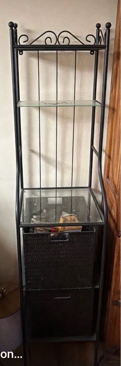 2 Storage shelves and cubbies