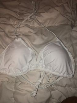 White triangle bikini top (adjustable )