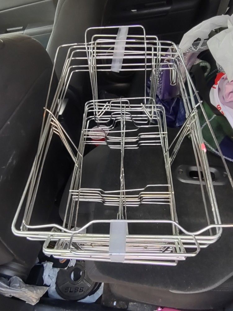 Set Of Five Metal Standard Size Chafing Dish Holders