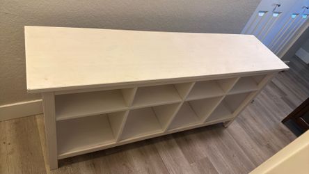 White IKEA furniture tv stand