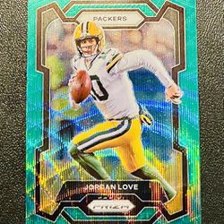 2023 Prizm Football Jordan Love Green Wave Prizm Refractor Packers 