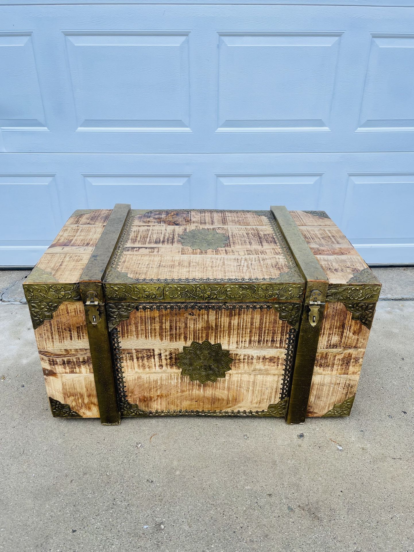 Large Wooden Trunk, Coffee Table. Storage Box