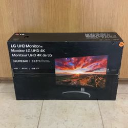 31.5” LG 32UP83AK UHD MONITOR 4K.