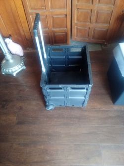 Transporting Box On Wheels Black In Color For Transport Of Tools Or Any Other Items Up To 35 Kilos