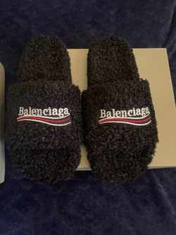 Black Balenciaga Slides