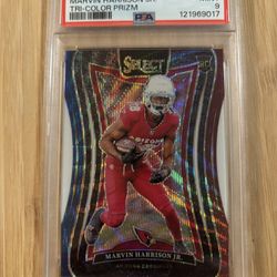 Marvin Harrison Jr PSA 9 Rookie Panini Select Numbered 71/149