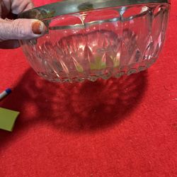 Waterford Crystal Bowls/Metal Trim Big Bowl 