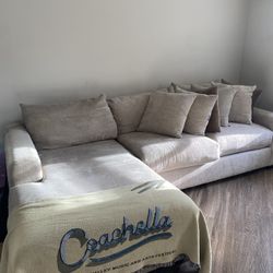 Two Piece beige Sectional! Only 1year Old!