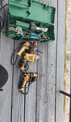 Leister heat gun and dewalt screw guns
