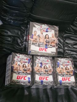 2026 Topps Chrome UFC Trading Cards Mega Box & 3x Blaster Box! 4 Box Lot! New Factory Sealed!