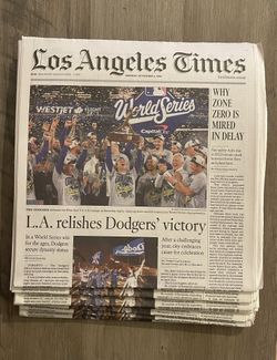 ⚾️ 2025 Dodgers World Series Los Angeles Times Newspaper