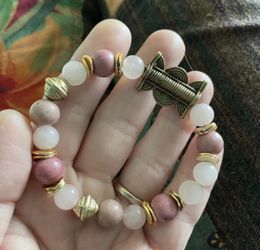 ‘Heart Light’ AAA Gemstone & African Brass Bracelet 