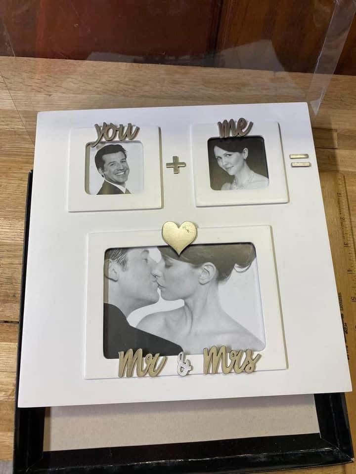 Mr.& Mrs. Wedding Frame-White