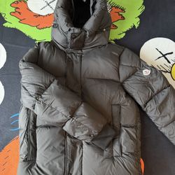 Moncler Hooded Coat Black Size 4