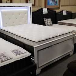 Brand New White LED Twin Bedframe (Box Is Required)