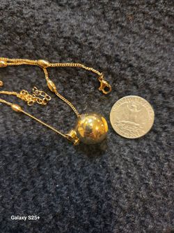 gold ball pendant