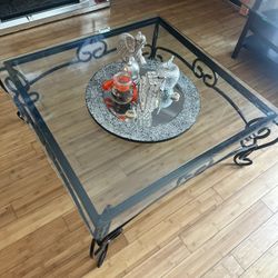 Mesa Vidrio Y Hierro 