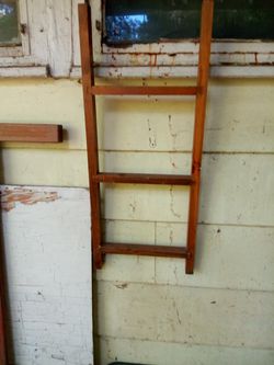 Small ladder could be used for shelf with back put on it