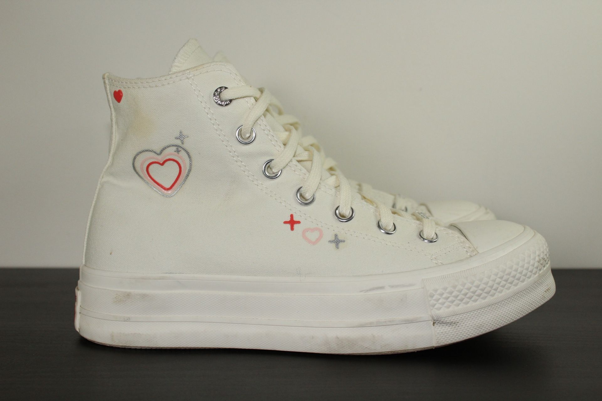 CONVERSE Chuck Taylor ALL STAR LIFT PLATFORM Y2K HEART Women Size 8 A09114C