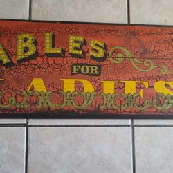 Vintage Wooden Hanging Sign 