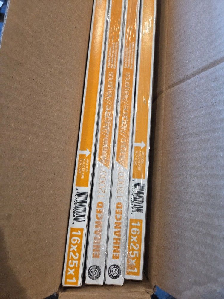 4 Air Filters 16×25×1