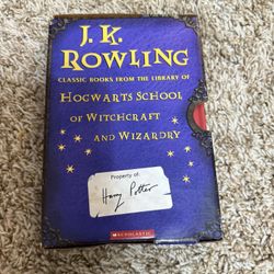J.K Rowling classic books from the Library of Hogwarts School of witchcrafts and wizardry