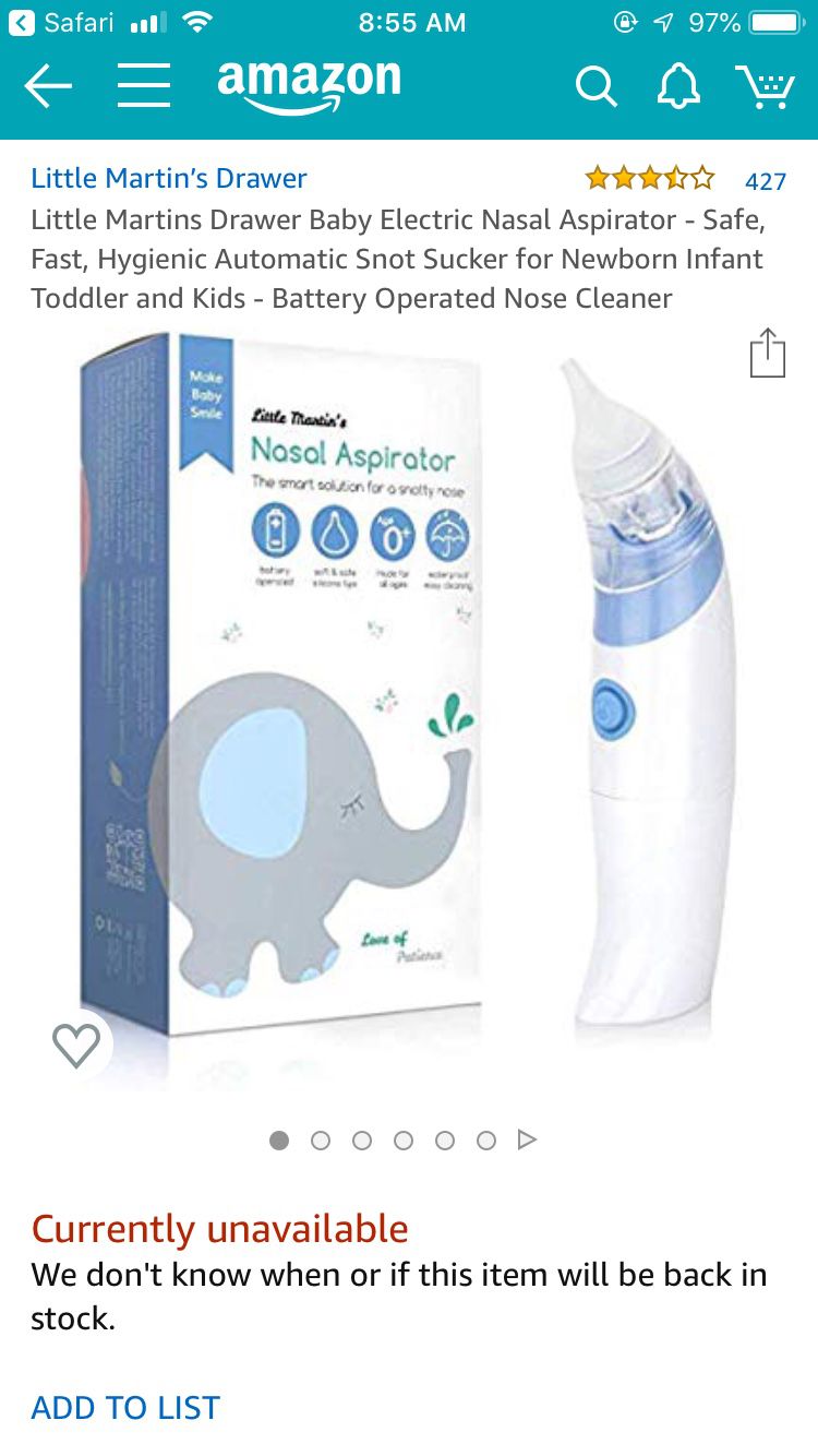 Brand new nasal aspirator