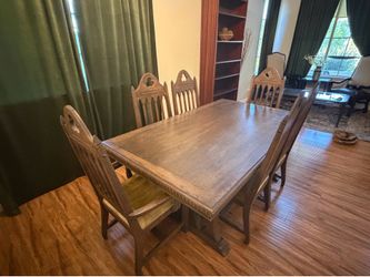 Vintage Medieval Dining Room Table Set