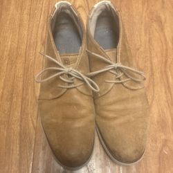 CHAPS Leather Boot Mens 10M Tan Brown Western Mid Chukka Boot 96-33912