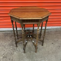 1900s Antique Octagon Tea Table