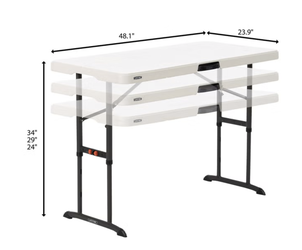 Lifetime Commercial Adjustable Height Folding Table