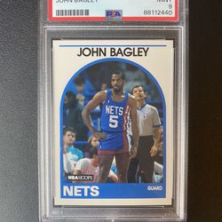 1989 Hoops John Bagley #163 PSA 9 Nets