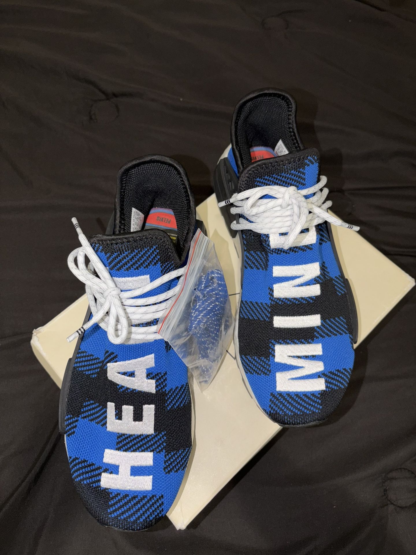 Adidas NMD Hu Pharrell / BBC Blue Plaid