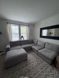 Gray module couch
