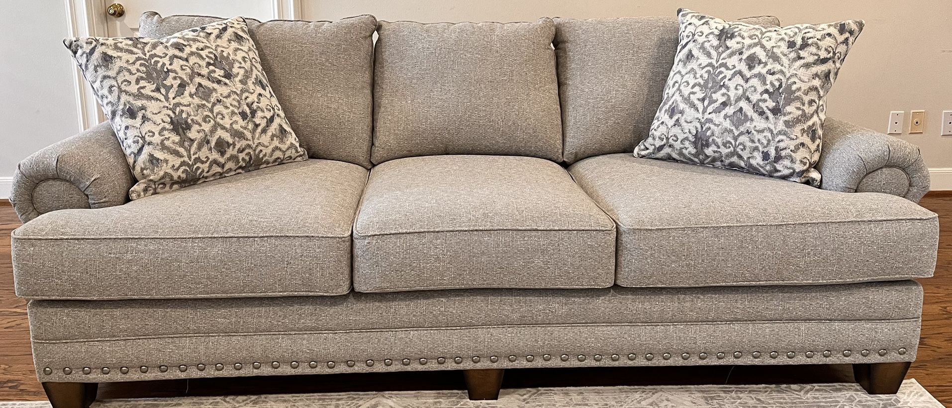 One Large Sofa And Loveseat