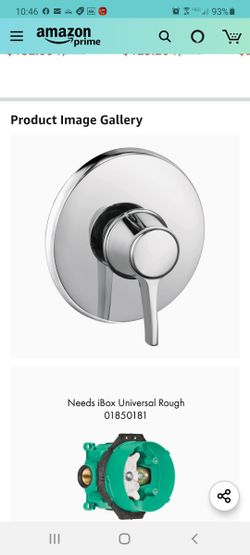 Shower Valve Trim in Chrome Wide Pressure Balance