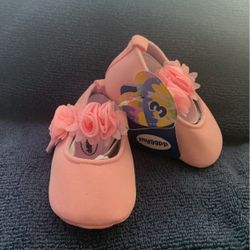 Pink Baby Slippers 6-9 Months 