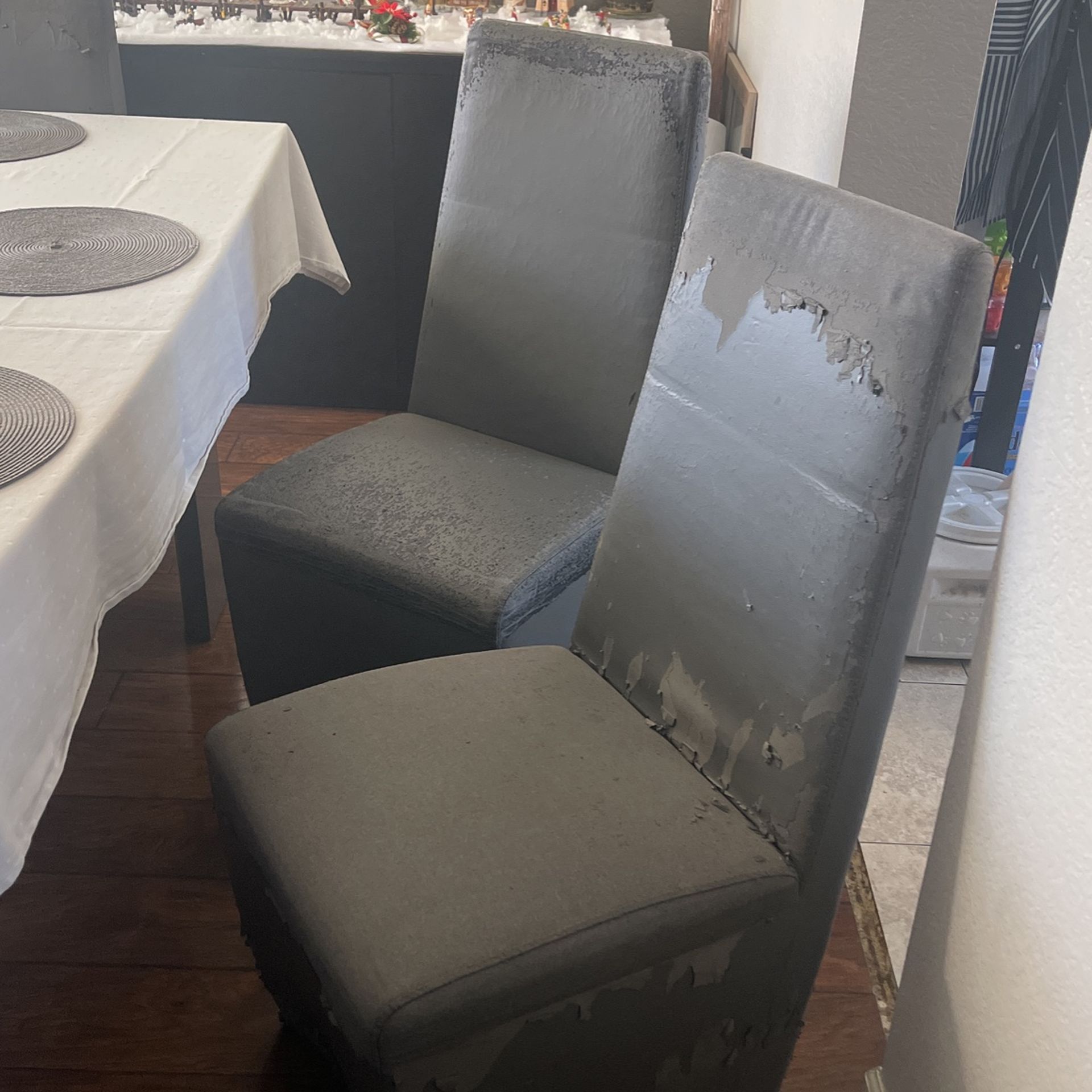 6 Chairs  $100 Or Best Offer  Grey Color 