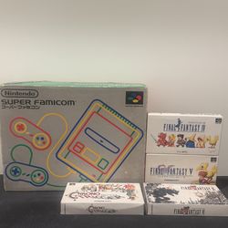 Super Famicom + Final Fantasy 4, 5, 6 + Chrono Trigger - All complete in box