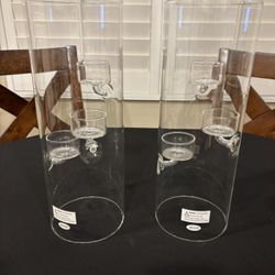 Suspended Blown Glass Tealight Holders with Hurricane Lamp or Lantern Shape 