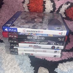 5 PS3 And 1 PS4 Game