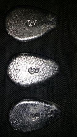 Sinkers, no roll, lead fishing weights