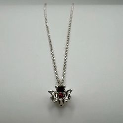 Red Sapphire & Silver Rattlesnake Vertebrae
