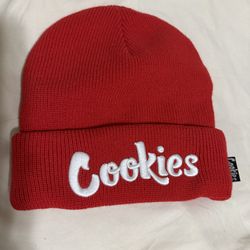 Red cookies beanie
