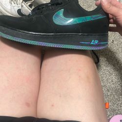 Blue Purple Black Jordans