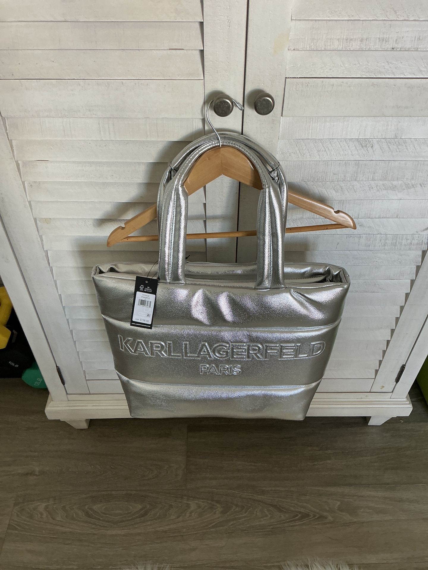 Large Tote Silver